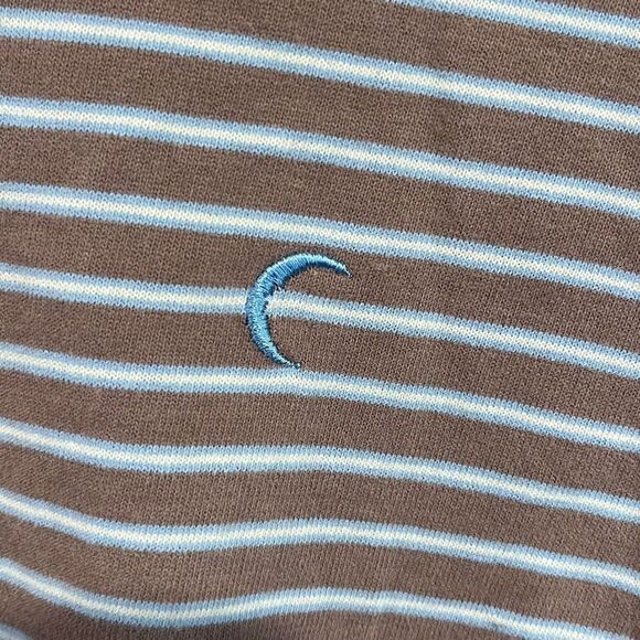 Zyia Dust Striped Cropped Crewneck Sweatshirt Medium - Picture 3 of 5